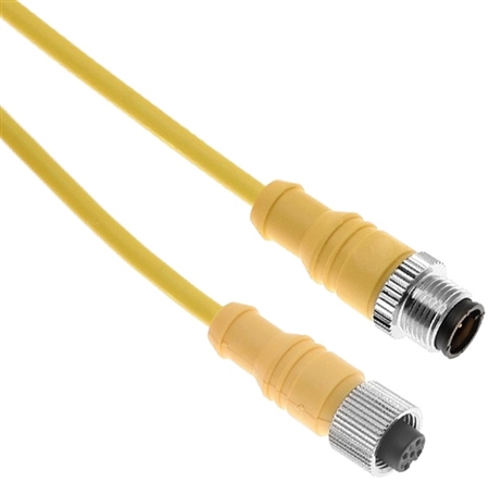 Mencom MDE45PB-4MP-RJ45-10M Ethernet Cordset, 4 Pole, Male/RJ45, 10 Meter,  PUR, Shielded