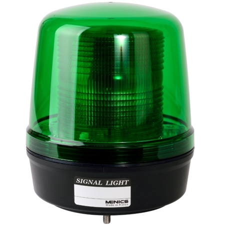 Menics MS135T-S00-G 135mm Beacon Light, 12-24V, Green, w/ Siren