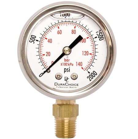 DuraChoice PB204L-K02 Pressure Gauge, 2