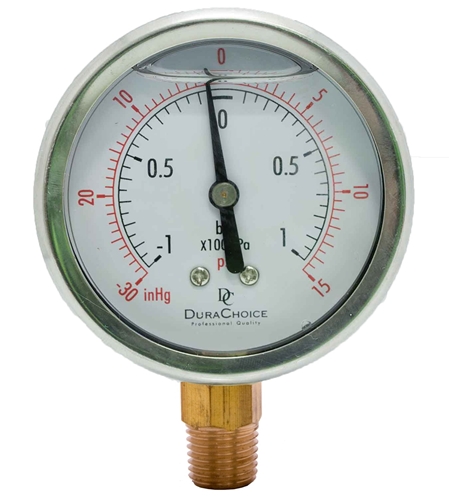 DuraChoice PB204L-V15 Vacuum Gauge, 2